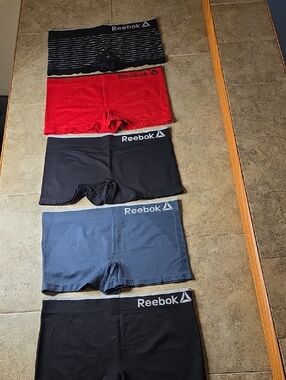 Reebok Womens Boy Shorts Set - Black, Red, Navy, Blue